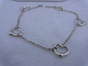 Tiffany & Co. 5 Open Heart Hearts Necklace- Sterli