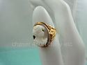 10k Solid Yellow Gold Shell Cameo Ring Sizable 6 V