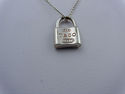 TIFFANY & Co. 1837 Lock Pendant Charm Necklace Ste