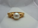 TIFFANY & Co. Solitaire Pearl Ring Solid 18K Gold 