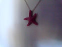 TIFFANY & Co. Peretti Rhodonite Starfish Pendant S