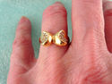 TIFFANY & Co. Peretti 18K Gold .50 ct Diamond Bow 