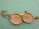 Locket Yellow Gold Fill w. Love Birds Engraved - G