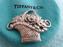 TIFFANY & Co. Flower Basket Older Brooch Pin Sterl