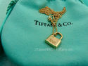 TIFFANY & Co. 18K Gold Mini 1837 Lock Charm Pendan