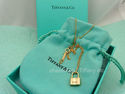 TIFFANY & Co. 18K Gold Mini 1837 Lock Charm Pendan