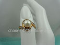 Estate 7.5 mm Natural Pearl & Earth Mined Diamonds