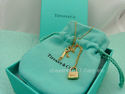 TIFFANY & Co. 18K Gold Mini 1837 Lock Charm Pendan