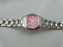 Fossil f2 Pink Face Silver Case & Band Stainless W