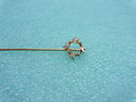 Diamond Lapel Brooch Hat Tie Stick Pin 14K Solid Y