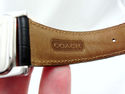 Coach Swiss 2 Dial Guilloche Face Silver Tank Stai