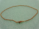 14K Solid Yellow Gold Rope Anklet / Bracelet Sizab