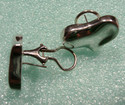ANGELA CUMMINGS Wide 3D Heart Earrings -RARE 80's-