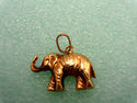  14K Real Yellow Gold Lucky Elephant Pendant Charm
