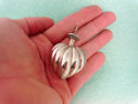 Beautiful Fluted Heart Shape Perfume Bottle Pendan
