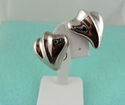 Angela Cummings 3-D Moderne Heart Earrings Sterlin