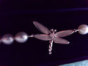 Tiffany & Co.18K Gold Diamond & Pearl Dragonfly Br
