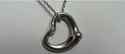 TIFFANY & Co. Open Heart 2 DIAMOND Pendant Necklac