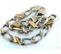 TIFFANY & Co. 18K Gold Bars &  Curb Link Sterling 
