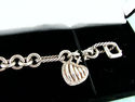DAVID YURMAN * Diamond * Heart Figaro Cable Charm 