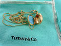TIFFANY & Co  14K Y Gold Oval Locket Italy, Pouch 
