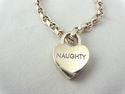Lock Charm Bracelet w/ Naughty/Nice Sterling Silve