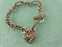 DAVID YURMAN * Diamond * Heart Figaro Cable Charm 
