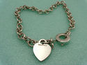 TIFFANY & Co. Heart Tag Charm Link Necklace Sterli