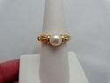 TIFFANY & Co. Solitaire Pearl Ring Solid 18K Gold 