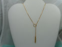  Gucci Lariat 18K 750 Gold MINT Pendant Necklace (