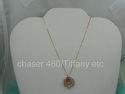 14K Solid Gold Diamond Circle Pendant Chain Neckla