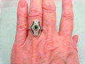 14K White Gold Brilliant Green Emerald & Diamond A