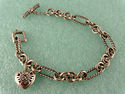DAVID YURMAN * Diamond * Heart Figaro Cable Charm 