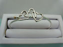TIFFANY & Co 3 Hearts Gold & Sterling Silver Bangl