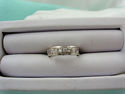 TIFFANY & Co Atlas Ring w/ 3 Stone Diamond 18k Whi