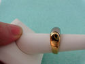 Authentic BULGARI 18K Gold Hematite Tronchetto Rin