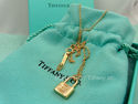 TIFFANY & Co. 18K Gold Mini 1837 Lock Charm Pendan