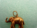  14K Real Yellow Gold Lucky Elephant Pendant Charm