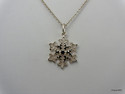TIFFANY & Co. Snowflake Pendant Charm Necklace Ste