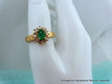 Estate Natural Emerald & Diamond Princess Engageme
