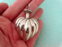 Beautiful Fluted Heart Shape Perfume Bottle Pendan