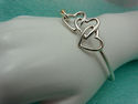 TIFFANY & Co 3 Hearts Gold & Sterling Silver Bangl