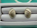 TIFFANY & Co.  Oval Ribbed & Grooved Cufflinks Ste