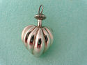 Beautiful Fluted Heart Shape Perfume Bottle Pendan