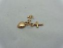 3 - 14K Yellow Gold Vintage Charm Pendant - Cross,