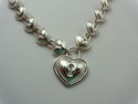 TIFFANY & Co. Padlock Lock Heart Charm CLink Neckl