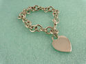 TIFFANY & Co. Heart Tag Charm Cable Link Bracelet 