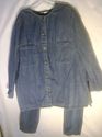 Elizabeth Claiborne 2 piece denim pant suit Plus s