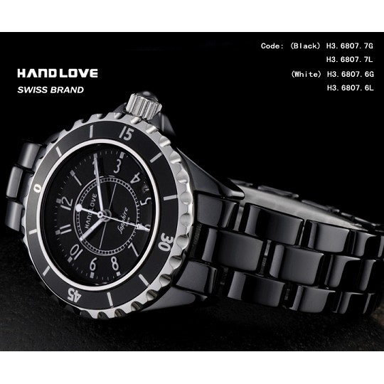 Handlove Black High Tech Ceramic Women's Swiss Wat