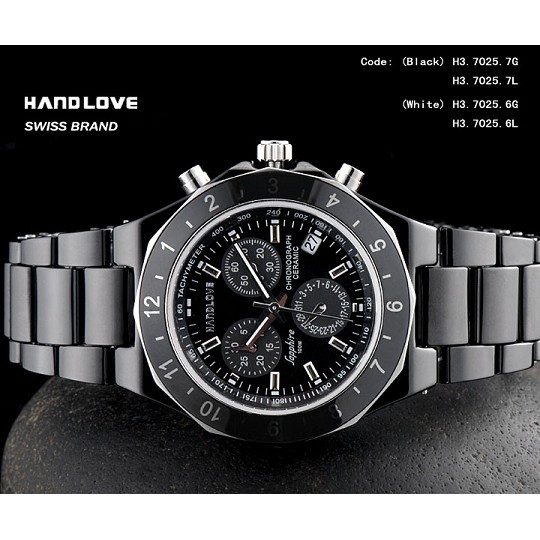 Handlove Sophisticated Black Ceramic Women's Swiss